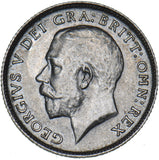1919 Sixpence - George V British Silver Coin - Very Nice