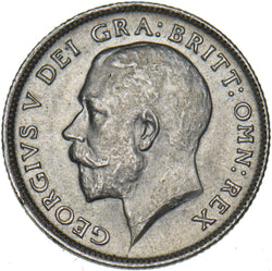 1921 Sixpence - George V British Silver Coin - Very Nice