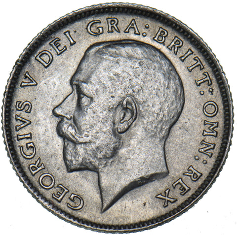 1922 Sixpence - George V British Silver Coin - Very Nice