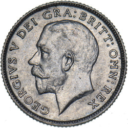 1923 Sixpence - George V British Silver Coin - Very Nice