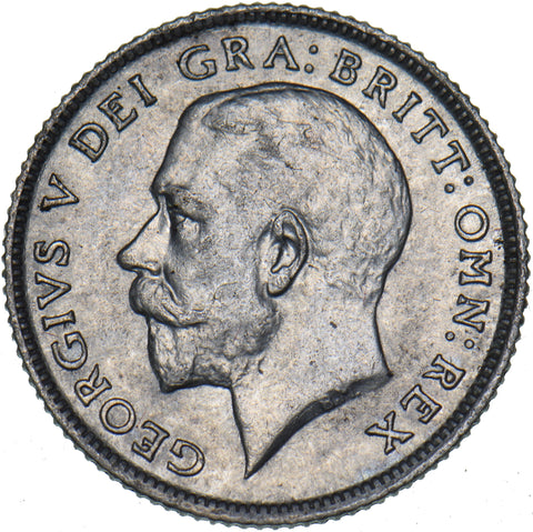 1923 Sixpence - George V British Silver Coin - Very Nice