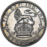 1926 Sixpence - George V British Silver Coin - Very Nice