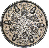1927 Proof Sixpence - George V British Silver Coin - Very Nice