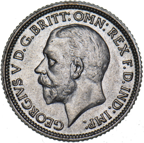 1928 Sixpence - George V British Silver Coin - Very Nice