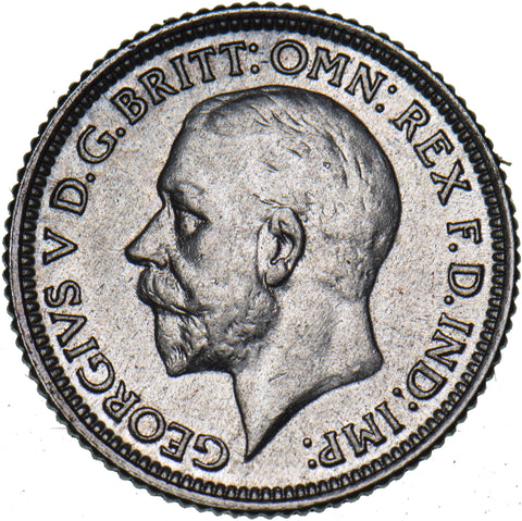 1929 Sixpence - George V British Silver Coin - Very Nice