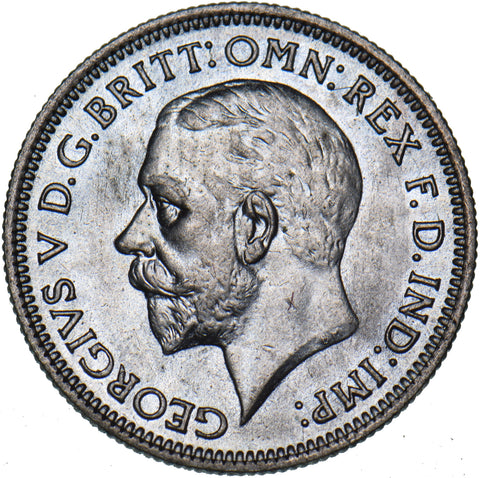 1936 Sixpence - George V British Silver Coin - Superb