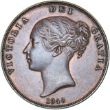 1848 Penny - Victoria British Copper Coin - Superb