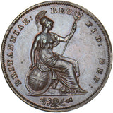 1854 Penny (OT) - Victoria British Copper Coin - Superb