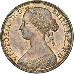 1860 Penny (F13) - Victoria British Bronze Coin - Superb