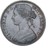 1863 Penny - Victoria British Bronze Coin - Very Nice