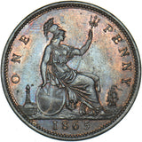 1865 Penny - Victoria British Bronze Coin - Very Nice