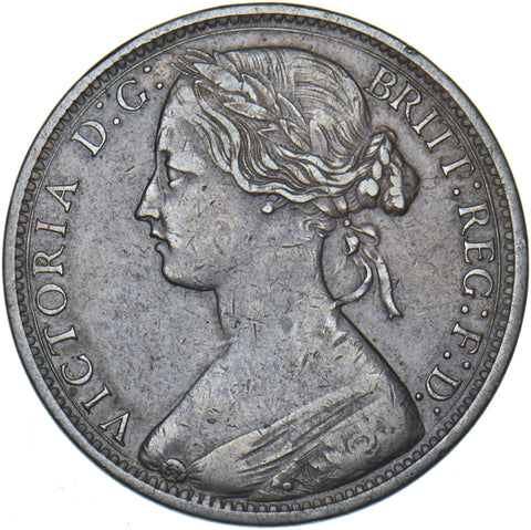 1869 Penny - Victoria British Bronze Coin - Nice