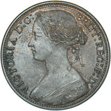 1873 Penny - Victoria British Bronze Coin - Superb