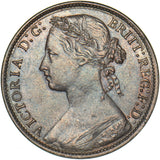 1875 Penny - Victoria British Bronze Coin - Nice