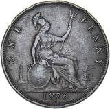 1876 H Penny - Victoria British Bronze Coin