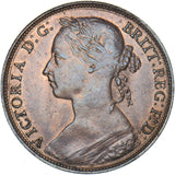 1885 Penny - Victoria British Bronze Coin - Very Nice