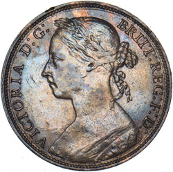 1887 Penny - Victoria British Bronze Coin - Nice