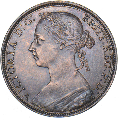 1888 Penny - Victoria British Bronze Coin - Very Nice