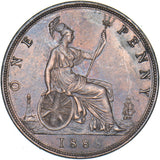 1888 Penny - Victoria British Bronze Coin - Very Nice