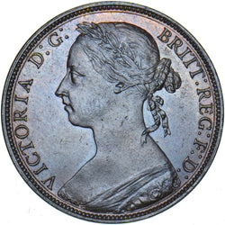 1888 Penny - Victoria British Bronze Coin - Very Nice