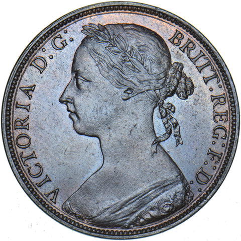 1888 Penny - Victoria British Bronze Coin - Very Nice