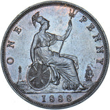 1888 Penny - Victoria British Bronze Coin - Very Nice