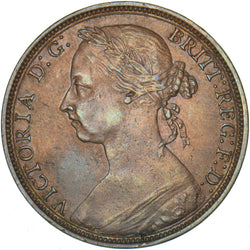 1889 Penny - Victoria British Bronze Coin - Very Nice