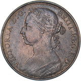 1890 Penny - Victoria British Bronze Coin - Very Nice
