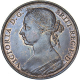 1890 Penny - Victoria British Bronze Coin - Superb