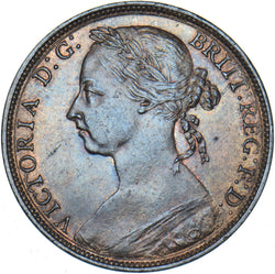 1890 Penny - Victoria British Bronze Coin - Superb