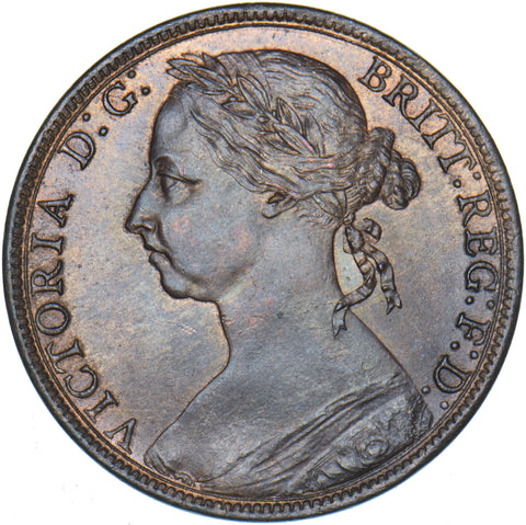 1891 Penny - Victoria British Bronze Coin - Superb