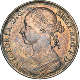 1891 Penny - Victoria British Bronze Coin - Very Nice