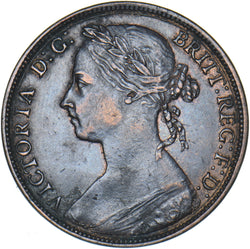 1892 Penny - Victoria British Bronze Coin - Nice