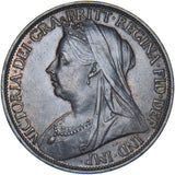1895 Penny - Victoria British Bronze Coin - Very Nice