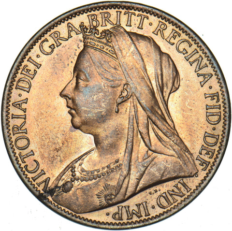1898 Penny - Victoria British Bronze Coin - Superb