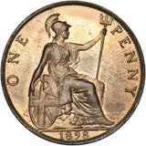 1898 Penny - Victoria British Bronze Coin - Superb
