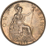 1898 Penny - Victoria British Bronze Coin - Superb