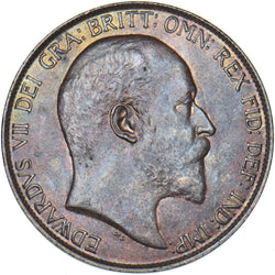 1904 Penny - Edward VII British Bronze Coin - Superb
