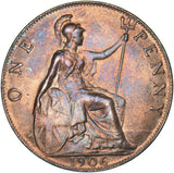 1906 Penny - Edward VII British Bronze Coin - Superb
