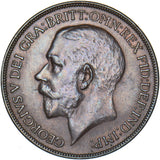 1922 Penny - George V British Bronze Coin - Very Nice