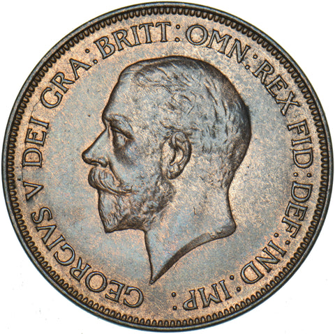 1930 Penny - George V British Bronze Coin - Superb