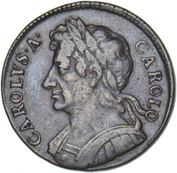 1675 Halfpenny - Charles II British Copper Coin - Nice