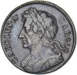 1675 Halfpenny - Charles II British Copper Coin - Nice