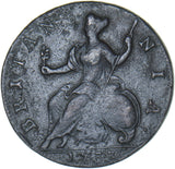 1733 Halfpenny - George II British Copper Coin