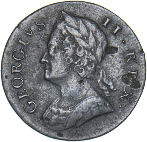 1746 Halfpenny - George II British Copper Coin