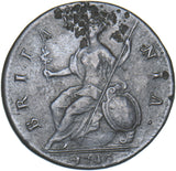 1746 Halfpenny - George II British Copper Coin
