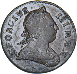 1773 Halfpenny - George III British Copper Coin