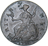 1773 Halfpenny - George III British Copper Coin
