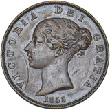 1855 Halfpenny - Victoria British Copper Coin - Nice