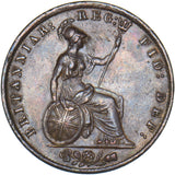1855 Halfpenny - Victoria British Copper Coin - Very Nice